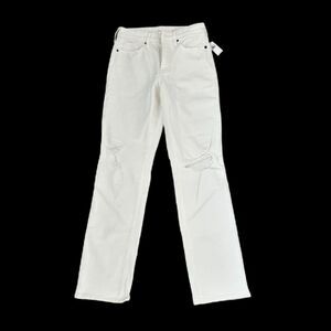 NEW WITH TAGS OLD NAVY High-Waisted O.G. Straight White Jeans Size 2R